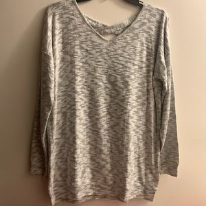 Soft & Cozy long sleeve top - grey & white cloud